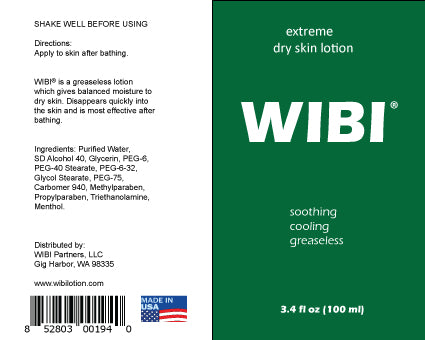 Wibi Extreme Dry Skin Lotion 3.4oz (100ml)